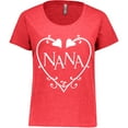 thumbnail image 3 of Inktastic Nana with Hearts and Swirls Women's Plus Size T-Shirt, 3 of 5