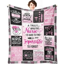 Nurse Gifts for Women - Nursing Student Gifts Throw Blanket 60" x 50" - Nurse Appreciation Gifts for Nurse Practitioner, RN Nurses, LPN, Nurses Week, Day - Gift for New, School, Future Nurses