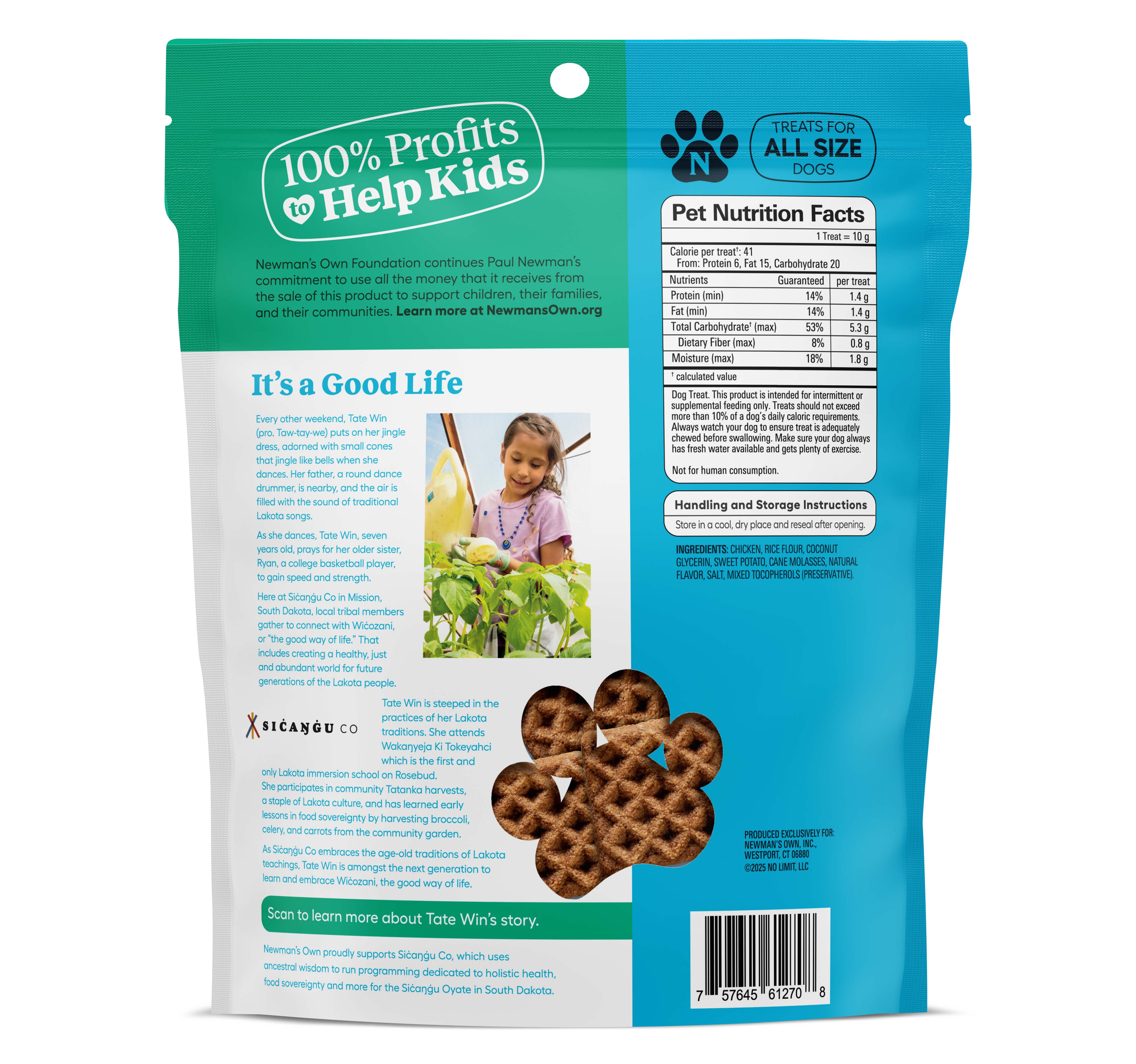 Newman's Own Woofles Chicken Recipe Waffles for Dogs, 6 Pack - 10 oz resealable bags - Dog Treats