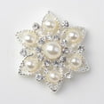 thumbnail image 4 of AMLESO 10 Pcs Rhinestone Pearl Flower Embellishment Button Flatback Clothes Dress Decor, 4 of 8