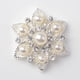 thumbnail image 4 of Botones Cabujones Flores de Cristal 10 Piezas Soledad, 4 of 10