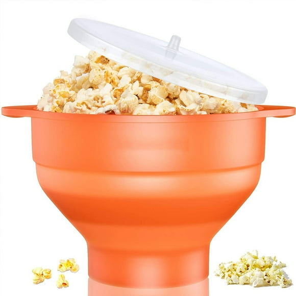 Popcorn Popper, Microwave Safe, Silicone Popcorn Maker And Dishwasher Safe, Popcorn Bowl And Handle For The Home