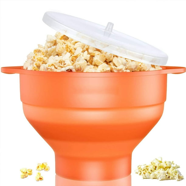 Popcorn Popper, Micro-Ondes, Machine à Popcorn en Silicone et Lave-Vaisselle, Bol de Popcorn et Poignée pour la Maison