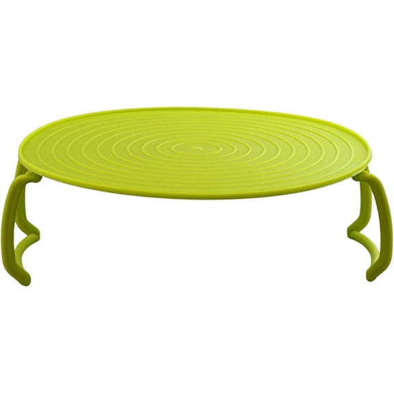 Dependable Industries Inc. Essentials Microwave Multipurpose 4 in 1 Tray Stand Rack Splatter Guard Carry Tray Stacking Shelf