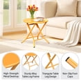 thumbnail image 2 of Ktaxon 18in Outdoor Metal Folding Side Table, Round End Table, Small Coffee Side Table for Porch Yard, Balcony, Garden, Orange, 2 of 8