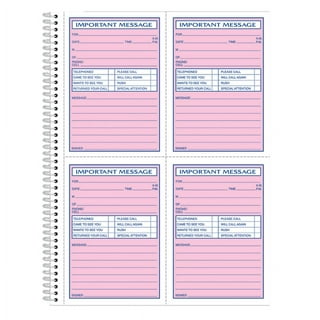 Phone Message Book, Avery, Duplicate Carbon Copy; Wire Spiral Bound; 84029