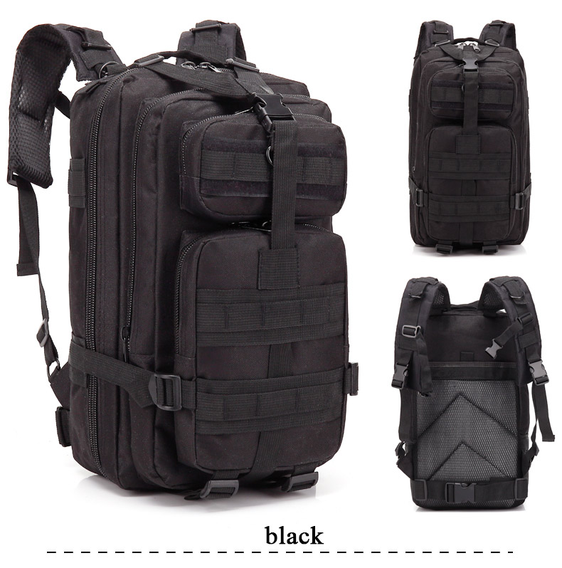 black military rucksack