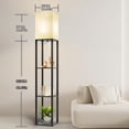 thumbnail image 3 of A Floor Lamp with a Stand, Featuring a Modern Design And a 9W LED Bulb, Is a Three-Tiered Storage Display Reading Light Suitable for Bedrooms, Living Rooms, And Narrow Bedside Corners., 3 of 13