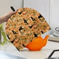 thumbnail image 2 of ZUXONGSY Fall Pumpkin Tea Kettle Cover Thick Teapot Cosy with Top Handle Decorative Teapot Cover Dust Protector Black Cat Not Easy to Pilling and Fade Fall Thanksgiving Decor, 2 of 7