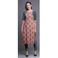 thumbnail image 2 of Bimba Cotton Printed Straight Kurtis For Women Panel Kurta Summer Tunic-Medium, 2 of 6