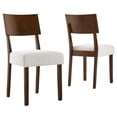thumbnail image 2 of Pax Wood Dining Side Chairs - Set of 2 in Walnut Heathered Weave Ivory, 2 of 10