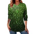 thumbnail image 1 of Gibobby Blusa Mujer Primavera y otoño pantalones cortos de manga corta Jacquard Plaid Ice Silk Loungewear Loungewear（Verde， XL), 1 of 4