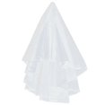 thumbnail image 2 of Women's Wedding Bridal Veil One Layer Short Head Covering with Metal Comb, 2 of 3