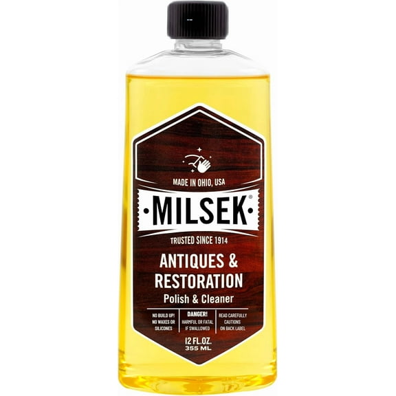 Antiques & Restoration Polish & Cleaner - Home Essential Cleaning Supplies for Home Improvement of any Wood Antiques or Heirlooms - 12 Fl Oz (Pack of 1)