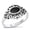 Black Simulated Onyx, variant on CHOOSE YOUR COLOR Abalone Oval Filigree Cutout Ring .925 Sterling Silver Band Jewelry Female Size 5