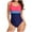 Watermelon Red, variant on Mchoice Trends Womens One Piece Bathing Suits Color Block Print Criss Cross Back Swimsuits Athletic Modest Swimwear