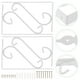 thumbnail image 4 of Soportes de estante de estilo floral montados en la pared de 4 piezas para Bookrack / Calpboard / Set Box (Blanco), 4 of 4