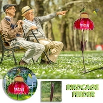 sruoe Bird Feeders, Bird Baths Outdoor, BirdBaths for the Garden, Natural Flowers Bowl Bird Bath for Outside, Patio Decoration, Iron