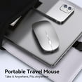 thumbnail image 7 of RaceGT USB C Wireless Mouse for MacBook Pro/Air, Rechargeable Portable Silent Mouse for Laptop, USB C & USB A Dual Mode Receiver Cordless Mice for MacBook, Mac, PC, Chromebook and Multi-Device-Silver, 7 of 7