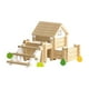thumbnail image 1 of Juego de bloques de construcción de madera, casa de madera, decoración del hogar, juguete de construcción, bloques apilables para regalo de cumpleaños, 1 of 9