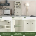thumbnail image 5 of Uforic 67"H Pantry Storage Cabinet with Power Outlets, Kitchen Cabinet with Doors & Drawer, White, 5 of 8
