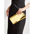 thumbnail image 2 of REMANLAN Women's Holographic Metallic Envelope Evening Clutch Purse with Detachable Chain Strap, Gold, 2 of 8