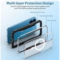 thumbnail image 4 of Dteck Transparent Back Case for iPhone 15 Pro,Magnetic Metal Bumper Case Compatible with Mag-Safe Shockproof Rubber Clear PC Cover,Grayblack, 4 of 8