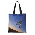 thumbnail image 1 of NUDECOR Toile Sac Fourre-Tout Sport Motocross Rider Activities Team Olympics Extreme People Compétition Sac à Main Réutilisable Sac à Bandoulière Sacs à Provisions, 1 of 1