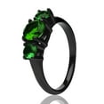 thumbnail image 2 of Emerald Wedding Ring - Solitaire Wedding Ring - Black Solitaire Ring - Engagement Ring, 8.5, 2 of 3