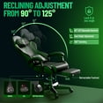 thumbnail image 6 of Lointain Black Gaming Chair with Footrest, Ergonomic Gamer Game Chair for Adult, Reclining Office Chair with Massage Lumbar Support, Computer Chair, Black, 6 of 8