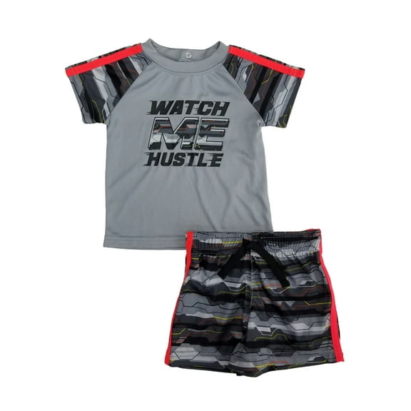 Infant Boys 2 Piece Watch Me Hustle Athletic T-Shirt & Shorts Set 3-6m