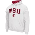 thumbnail image 2 of Men's Colosseum White Washington State Cougars Arch & Logo 3.0 Pullover Hoodie, 2 of 3