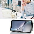 thumbnail image 2 of Allytechgroup Wallet Case for Apple iPhone XR, RFID Blocking Crossbody Shoulder Strap Hand Wrist Cards Holder Ring Stand Bumper Drop Protection Phone Case for Girls Women, White, 2 of 9