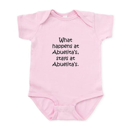 

CafePress - What Happens At Abuelita s Infant Bodysuit - Baby Light Bodysuit Size Newborn - 24 Months