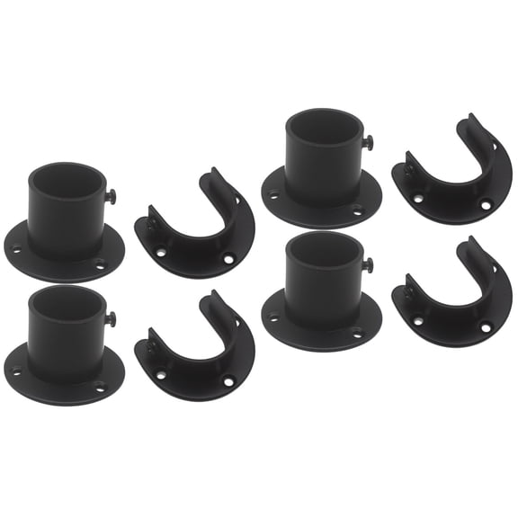 2 Pieces Holders Closet Rod Rack Bracket for Wall
