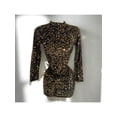 thumbnail image 1 of Vestido Sexy De Lentejuela Manga Larga Cuello Alto Color Dorado Talla Unitalla Marca Emil SaEs, 1 of 4