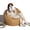 Beige, variant on Jaxx Basics 4 Foot Large Adult Bean Bag Chair, Oversized with Filler, Beige
