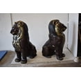 thumbnail image 5 of Nifao A Pair of Giant Lions with Gold Mane Bronze Statues – Garden Outdoor Decor Sculpture, 36"L x 46"W x 58"H, 5 of 12