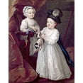 thumbnail image 2 of Hogarth, William 15x18 White Modern Wood Framed Museum Art Print Titled - Lord Grey and Lady Mary West As Children, 2 of 4