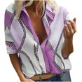 thumbnail image 1 of Camisas Para Mujer Tops Blusas Moda Casual Cómoda Camisa de Manga Larga Estampado de Solapa Odeerbi  ODB138597, 1 of 5