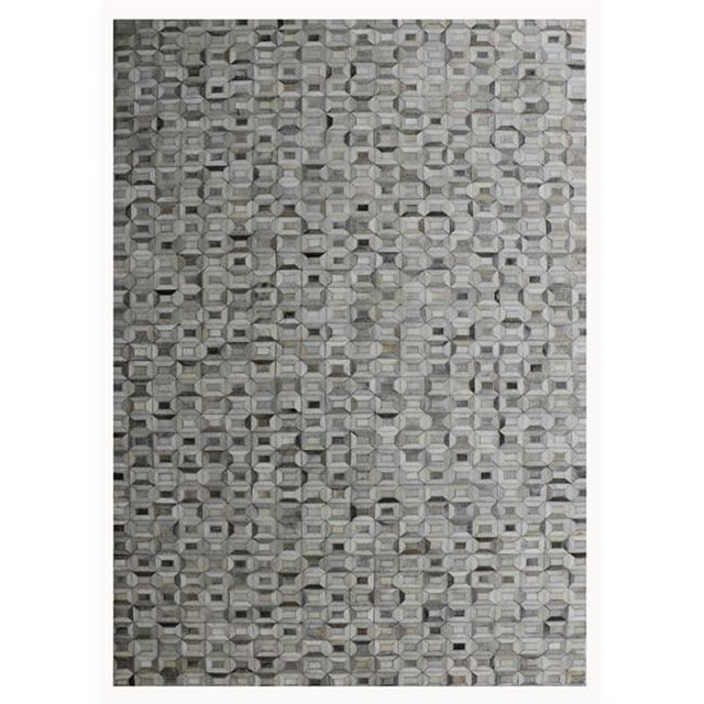 Pasargad PTX-5113 5x8 5 ft. x 8 ft. Cowhide & Hand-Loomed Sari Silk Area Rug