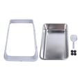 thumbnail image 2 of Large Stainless Steel Cat Litter Box, High Sided Leakproof Kitten Litter Box with Cat Litter Scoop, Thickened Non Sticky Dog Litter Box for Multi Cat Families, 2 of 7