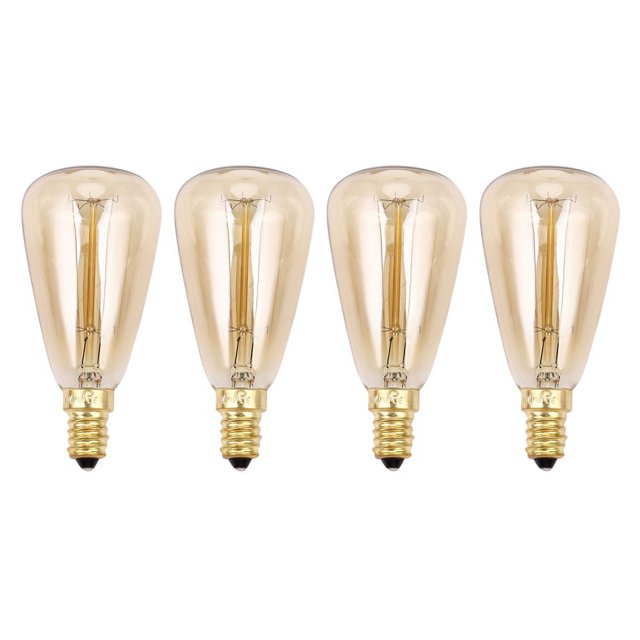 4X Bombillas Vintage E14 220V ST48 Bombillas Incandescentes 25W 40W 60W Luz Retro de Filament para Colgante