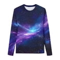 thumbnail image 1 of Chandail à Manches Longues Imprimé pour Filles, Haut à Col Rond avec Mélange de Polyester-Spandex, Col Rond, Tissu Extensible Doux, pour Tenue Décontractée, École Ou Superposition, 1 of 8