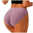 thumbnail image 4 of vigerkar Womens Seamless Underwear Pure Invisible Breathable Brief Ladies Stretch Hipster Panties Purple, L, 4 of 9