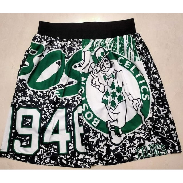 Mens Womens Athletic Basketball Shorts CELTICS Mesh Casual Workout Running Shorts with Pockets