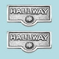 thumbnail image 2 of 2 Switch Plate Tags HALLWAY Name Signs Labels Chrome Brass Traditional Engraved Wall Light Switch Cover Labels | Renovators Supply, 2 of 2