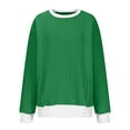thumbnail image 5 of MeetoTime Chandails en Molleton à Col Rond pour Femmes Automne Manches Longues Pull-Over Surdimensionné avec Poches, 5 of 5