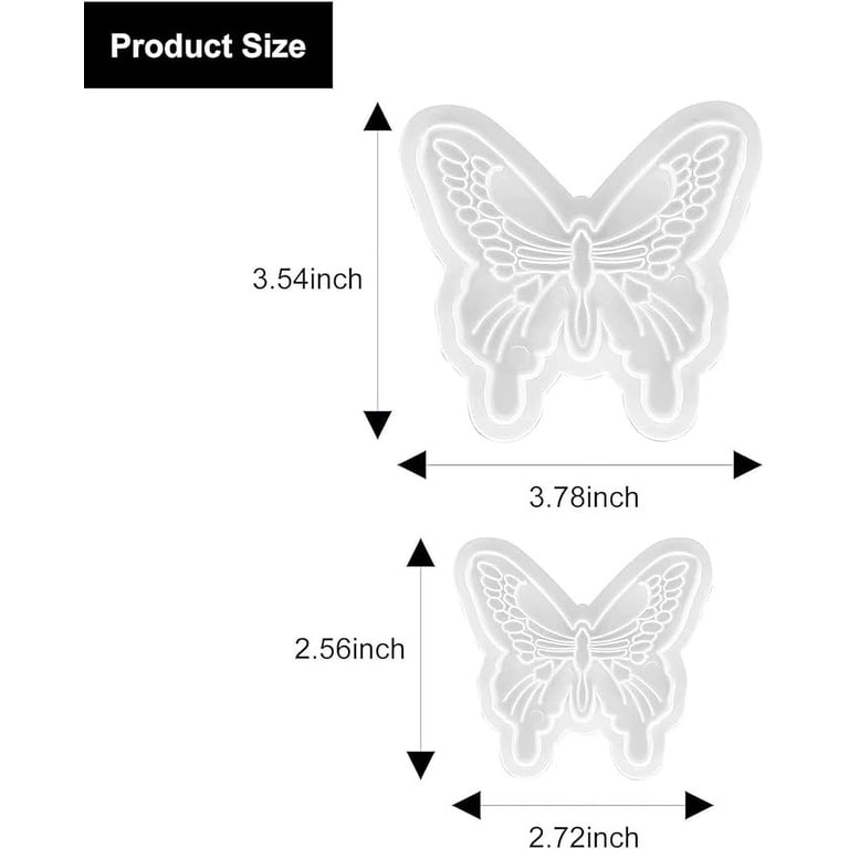 4Pcs Butterfly Fondant Mold Set - Silicone Cake Decorating Tools For Wedding, Birthday Cakes, Gum Paste, Chocolate