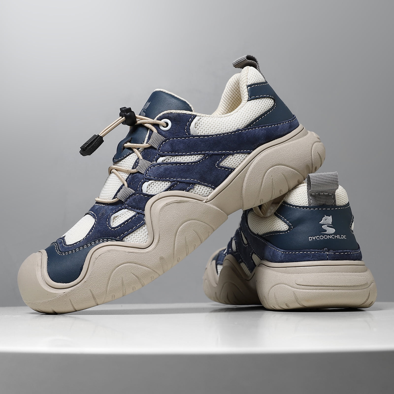 ZELAND Men's & Women's Big Size Genuine Leather Casual Outdoor Hiking Shoes - Breathable, Anti-Slip, Low Top Athletic Sneakers for All Seasons